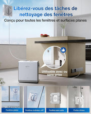 ECOVACS WINBOT W2 Pro Omni Robot limpiacristales con estación multifunción, se recarga durante el funcionamiento, boquilla de triple atomización, sistema de protección de 12 niveles