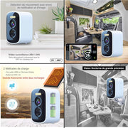 Nuevo - Alarma para Autocaravana - WiFi - con Teleasistencia 24/7 - 1 Cámara de Vigilancia - 2 Sirenas de 125 dB - 5 Sensores de apertura - 1 Detector de movimiento - 2 Mandos