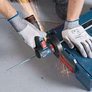 Amoladora angular a batería Professional 12V GWS 12V-76 (incluye 2 baterías de 3.0 Ah, cargador rápido GAL 1230 CV, 1 disco Carbide Multi Wheel, 2 discos de corte Expert for Inox, L-BOXX 2)