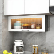 Alacenas de pared para cocina, de madera blanca