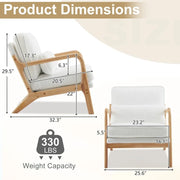 Sillón decorativo tapizado de estilo moderno de mediados de siglo