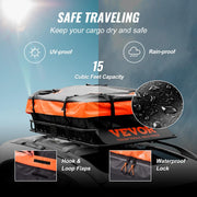 VEVOR Portaequipajes para Coche 1305×915×127 mm Carga 90,7 kg Cesta de Techo de Acero Portaequipajes Universal Bolsa de Transporte Impermeable para Transportar Material de Camping SUV Vehículos Viaje