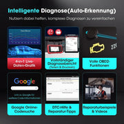 Escáner de diagnóstico OBD2 para coche para ABS, SRS, motor, transmisión, 7 funciones de restablecimiento, AutoVIN