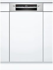 Lavavajillas inteligente Bosch Serie 2 SPV2IKX10E, totalmente integrable, 45 cm de ancho, cesta para cubiertos, secado extra con solo pulsar un botón, InfoLight punto de luz rojo en el suelo, protección AquaStop contra daños por agua, blanco