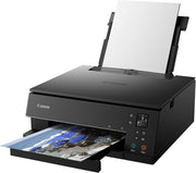 Impresora multifunción de inyección de tinta a color Canon PIXMA TS6350a DIN A4 (impresora fotográfica, escáner, copiadora, OLED, 4.800x1.200 ppp, USB, WLAN, 5 tintas independientes, impresión a doble cara, 2 bandejas de papel), negro