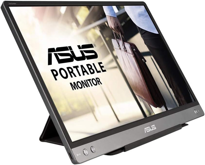 ASUS ZenScreen MB14AC - Monitor portátil FHD de 14" - Teletrabajo o gaming - Alimentación y visualización mediante USB-C o USB-A - Panel IPS - 1920x1080 - Tecnología Flicker-Free/Filtros de luz azul - Para portátil
