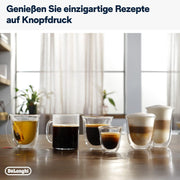 Cafetera superautomática De'Longhi Magnifica Evo ECAM 292.81.B con sistema de leche LatteCrema, 7 botones de selección directa para capuchino, espresso y otras especialidades de café, función de 2 tazas, negra