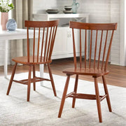 Sillas de comedor de madera maciza con respaldo de barrotes Simple Living Venice (juego de 2)