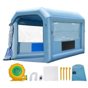 VEVOR Cabina de Pintura Inflable 4x3x2,75 m, Tienda de Pintura Inflable para Automóviles con Sopladores Potentes de 750 W y Sistema de Filtración, Estación de Trabajo para Aplicación de Pintura, Taller y Garaje