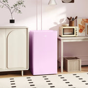 Mininevera con congelador HOMCOM de 3.2 pies cúbicos, refrigerador compacto de una puerta con termostato ajustable para dormitorio