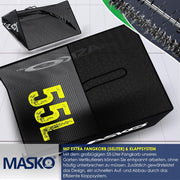 MASKO® Elektro 2in1 Vertikutierer Rasenlüfter 1800W 40cm Arbeitsbreite 55L Fangkorb mit Lüfterwalze Lüfter Moosentferner, 20 Stahlmesser, 5-stufige Arbeitstiefe einstellbar höhenverstellbarer Holm