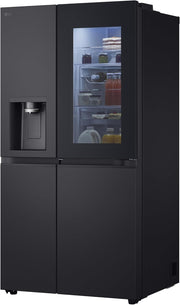 Frigorífico Side by Side LG GSGV81PYLL, Clase E, 635 L, Instaview, frigorífico con congelador, dispensador de hielo, hielo picado y agua, Total NoFrost, compresor Smart Inverter, Wi-Fi