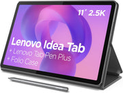 Lenovo Idea Tab - Tablette tactile, IA intégrée 11'' 2.5K, 90Hz (MediaTek Dimensity 6300, 8 cœurs, RAM 8 Go, UFS 2.2 128 Go, Android 15, Wi-Fi 5 + Bluetooth) Lenovo Tab Pen + Étui Folio - Gris