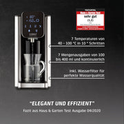 Dispensador de agua caliente CASO HW 660: agua caliente en pocos segundos, ahorra hasta un 50% de energía en comparación con los hervidores de agua, 8 niveles de cantidad, apto para alimentos infantiles, recordatorio de descalcificación integrado