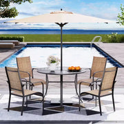 Juego de 6 sillas de comedor para exteriores EROMMY, sillas de comedor apilables para exteriores