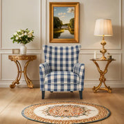 Sillón tapizado de respaldo alto Modern Retro de 30.25 pulgadas con patas de madera para sala de estar