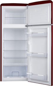 Frigorífico/Congelador Retro Amica KGC 15632 T / Azul hielo (Turquesa) / 144 cm (Al) x 55 cm (An) x 62 cm (Pr) / Diseño retro / Frigorífico con congelador