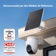 Cámara de seguridad exterior inalámbrica EZVIZ 2K+ con modo AOV, cámara PT con batería, detección de personas y vehículos, visión nocturna a color y defensa activa, WiFi 6, CB8 Lite 4MP + panel solar de 5W