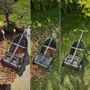 Recolector de hojas y césped 3566-20 con ajuste de altura del cepillo para césped, terraza y jardín recolector de hojas