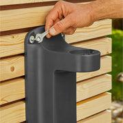GARDENA Enrollador de manguera automático de pared RollUp L ribete azul - Longitud 30m - Ø13mm - Kit completo - Garantía 5 años 18625-20