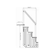 Escalera sencilla para piscina