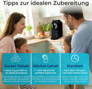 Máquina de helados, granizadora y máquina de sorbete KLAMER con 7 programas: helado suave, granizado, frappé y más, capacidad de 1,5 L, limpieza automática, no requiere hielo, incluye recetario digital