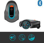Robot cortacésped Gardena SILENO minimo 250 m²: cortacésped inteligente con conectividad óptima, programable mediante la aplicación Gardena Bluetooth, versión alemana (15201-20)