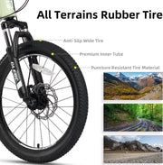 Bicicleta de montaña para niños Glerc Skyline de 20-24 pulgadas para niños y niñas, bicicleta infantil para adolescentes de 6 a 18 años, bicicleta de 21 velocidades con suspensión delantera y frenos de disco, varios colores