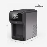 Klarstein ArcticBlend Máquina de hielo 3 en 1, 20 kg/24 h, cubitos de hielo y hielo picado, dispensador de agua, depósito de 6 L, acero inoxidable, máquina de hielo doméstica, negro