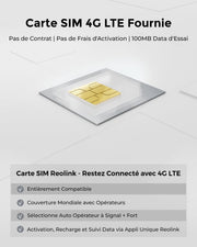 Cámara de vigilancia exterior Reolink 3G/4G LTE con tarjeta SIM+microSD 32GB, cámara solar PT de 5MP, detección inteligente, visión nocturna a color, audio bidireccional, Go PT Plus+panel solar