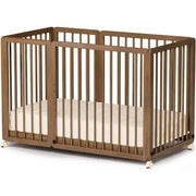 Cuna convertible 8 en 1 JOYMOR, incluye 2 colchones, se convierte en moisés, cuna mediana, cuna de tamaño completo, sofá cama, cama para niños pequeños y corralito.