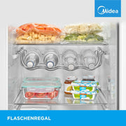Midea KS-DDX 6.32 WT Frigorífico americano / 178,8 cm de altura / 254 kWh/año / No Frost / Compresor Dual Inverter / con dispensador de agua/hielo 3 en 1 y depósito de agua, Dark Inox