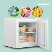 COMFEE RCU40WH3EU(E) Mini Congelador de 31L (-24℃) con compresor Inverter, eficiencia energética D, capacidad de congelación de 4 estrellas, silencioso 39 dB, congelador de mesa compacto para oficina, cocina, residencia de estudiantes