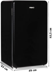PRIMO PR151RKZ Refrigerador Retro de Mesa - Independiente - 93L - E - Negro