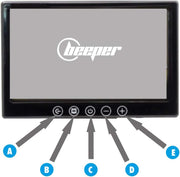 BEEPER Cámara de visión trasera para autocaravana, 7 pulgadas, cámara blanca RWEC79X