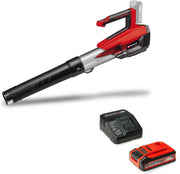 Soplador de hojas inalámbrico Einhell GP-LB 18/200 Li E Power X-Change (18 V, sin escobillas, regulación de velocidad, tecnología de soplador axial, incluye batería de 4,0 Ah y cargador)
