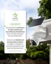 Kit de cámara de vigilancia para exteriores Tapo C660 con panel solar 4K 8MP, visión 360°, visión nocturna a color Starlight, batería de 10 000 mAh, detección por IA, IP66, alarma rápida y antirrobo