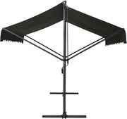 Toldo de doble pendiente Festnight 5 x 3 m, toldo retráctil para terraza, inclinación ajustable para balcones, terraza y jardín, antracita, 5 x 3 m