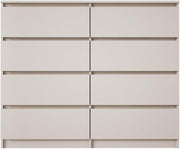 Cómoda 3E 3xE living.com grande de 8 cajones – Cachemira, 120 x 102 x 39 cm – Solución de almacenamiento elegante