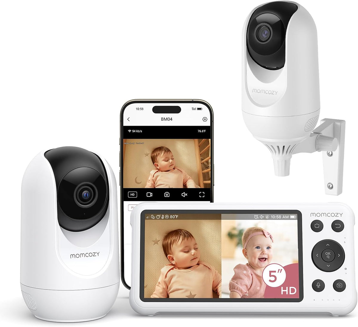Monitor de bebé WiFi Momcozy