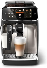 Cafetera espresso superautomática PHILIPS Serie 5400 - LatteGo, 12 bebidas, espumador de leche, pantalla táctil, 4 perfiles, acabado cromado (EP5447/90)