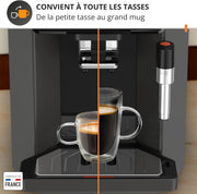 Krups Sensation C50, Cafetera de grano, máquina espresso, 5 bebidas de acceso directo, interfaz táctil, fácil de usar, limpieza automática, boquilla de vapor para cappuccino, fabricada en Francia EA910810