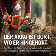 Motosierra de batería Husqvarna 225i: ligera, inalámbrica, silenciosa, espada de 14″, velocidad de cadena de 20 m/s, ideal para poda y mantenimiento de jardines (incluye batería y cargador)