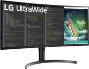 Monitor PC LG UltraWide™ 35WN75CP-B de 35" - Panel VA con resolución UWQHD (3440x1440), 5ms GtG 100Hz, HDR 10, sRGB 99%, AMD FreeSync, inclinable, ajustable en altura, USB-C (94W), altavoces