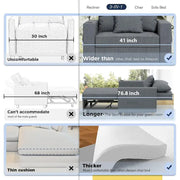 Sillón cama ajustable, convertible 3 en 1, varios colores, para 1 persona
