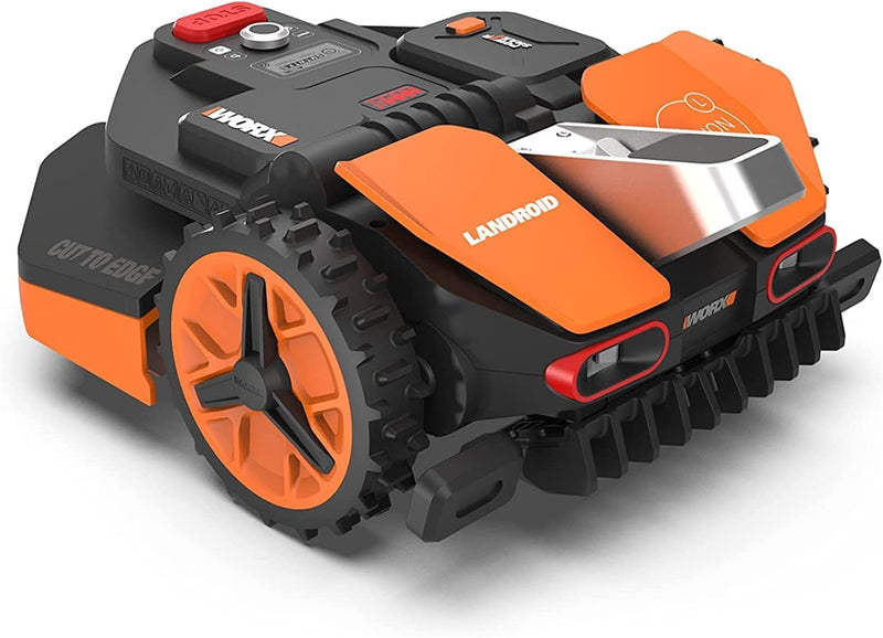WORX LANDROID VISION WR216E.1, Robot cortacésped inalámbrico sin cable perimetral 1600 m² Sup. máx 1700 m², instalación en 30 min, cámara 4K + IA adaptativa, evita todos los obstáculos, corte de bordes, multizona