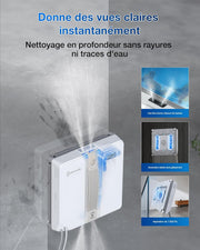 Robot limpiacristales ECOVACS WINBOT Mini, diseño compacto, boquillas dobles con pulverización ultrasónica, sistema de protección de 9 etapas, planificación inteligente de la trayectoria, blanco