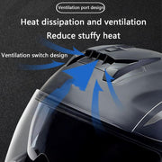ZHTBATE Casco de Moto Bluetooth Modular Homologado ECE para Hombre y Mujer, Casco Abatible para Adultos con Doble Visera Anticolisión, Casco Integral Modular para Scooter y Motocicleta