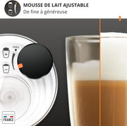 Krups Sensation Lait, Cafetera superautomática, máquina de espresso, 6 bebidas, Jarra de leche, Cappuccino, Interfaz táctil, Limpieza automática, Plateado, EA912E10