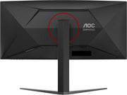 AOC Gaming CU34G4 - Monitor Quad HD de 34 pulgadas, 180 Hz, 1 ms, FreeSync Prem., HDR10 (2560x1440, 1x HDMI 2.0, 1x DisplayPort 1.4) Negro-Rojo